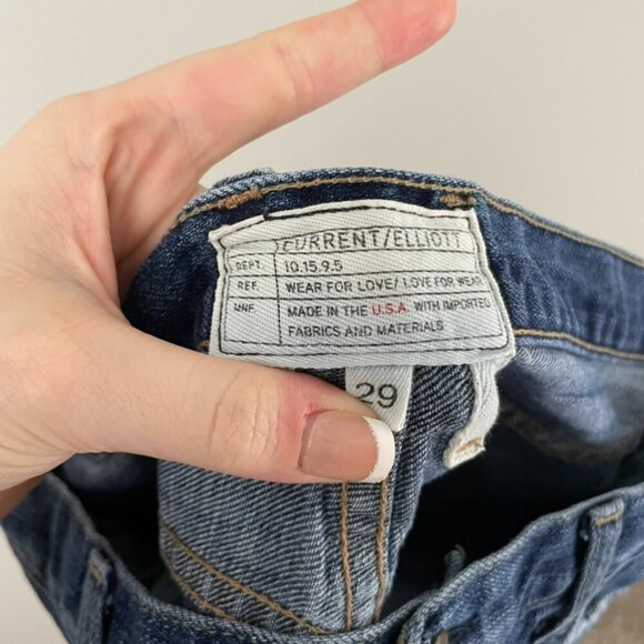 Current/Elliott The Boyfriend Denim Shorts in Love Destroy Size 29 - Picture 3 of 5